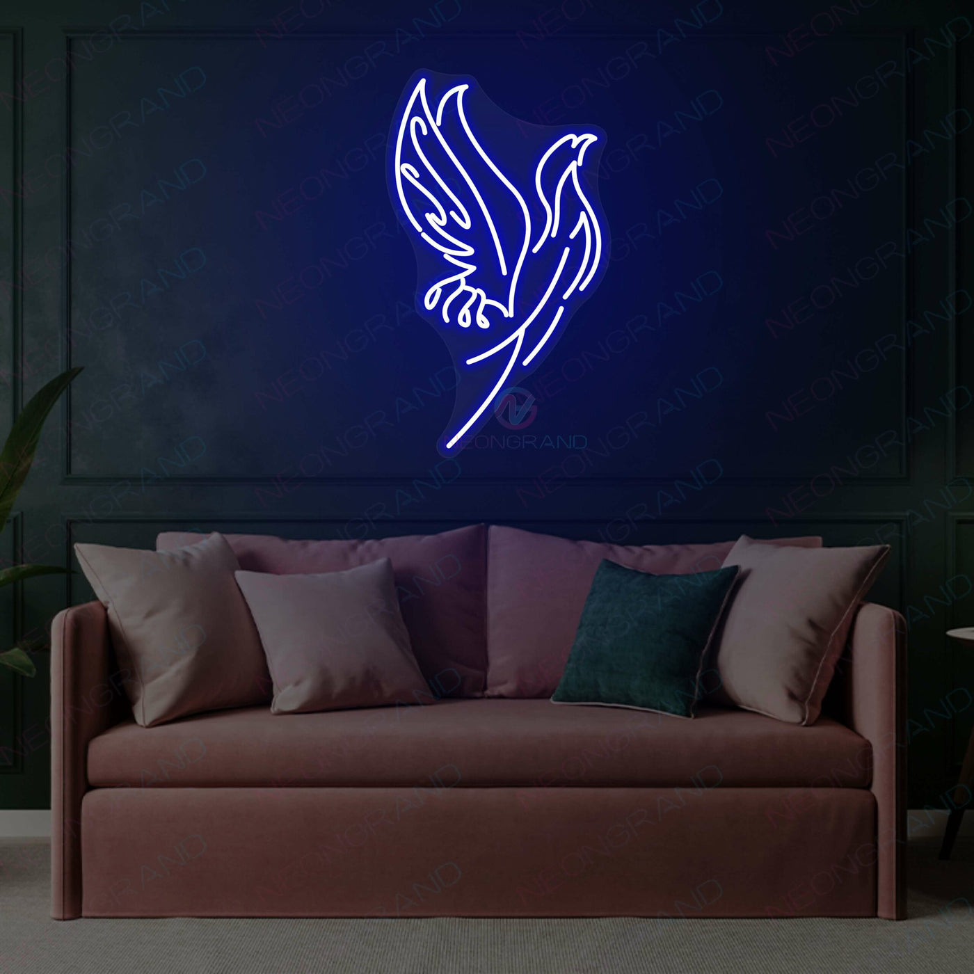 Bird Neon Sign Aesthetic Phonix Led Light BLUE