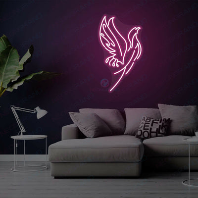 Bird Neon Sign Aesthetic Phonix Led Light PINK