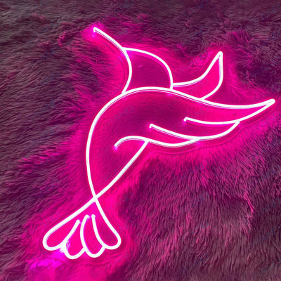 Bird Neon Sign Led Light, Hummingbird Neon Signs pink wwm