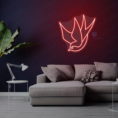 Bird Neon Sign Swallows Led Light RED