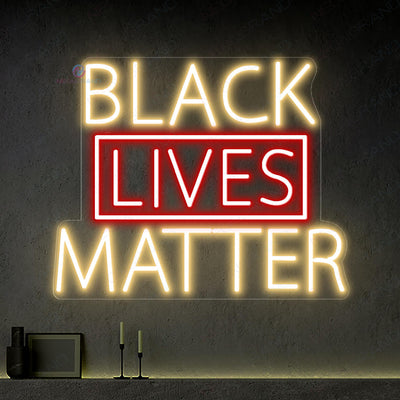 Black Lives Matter Neon Sign Light Up Led Sign gold yellow