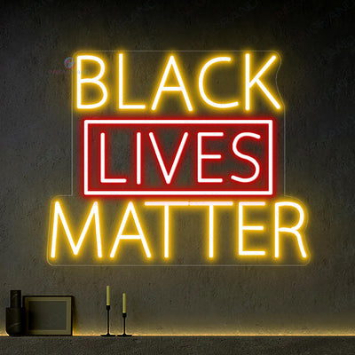 Black Lives Matter Neon Sign Light Up Led Sign orange yellow