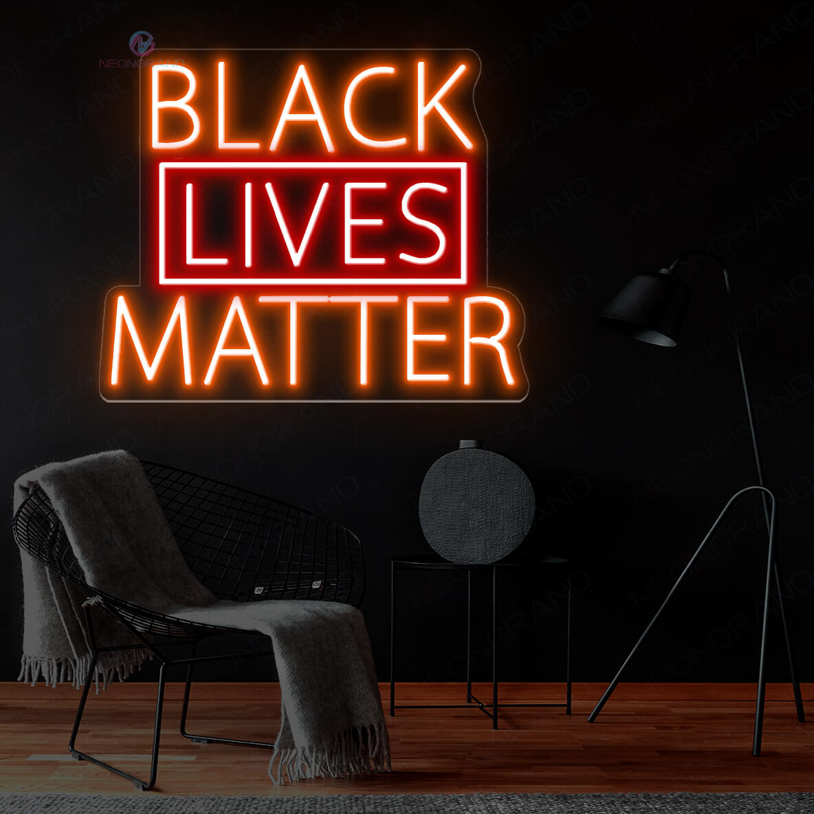 Black Lives Matter Neon Sign Light Up Led Sign orange1