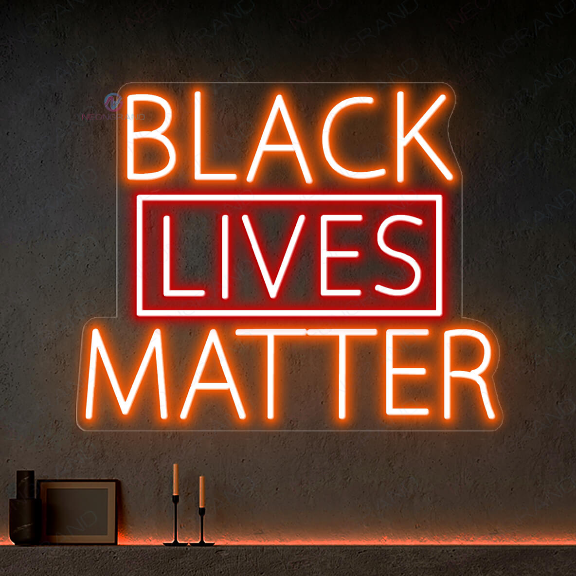 Black Lives Matter Neon Sign Light Up Led Sign orange