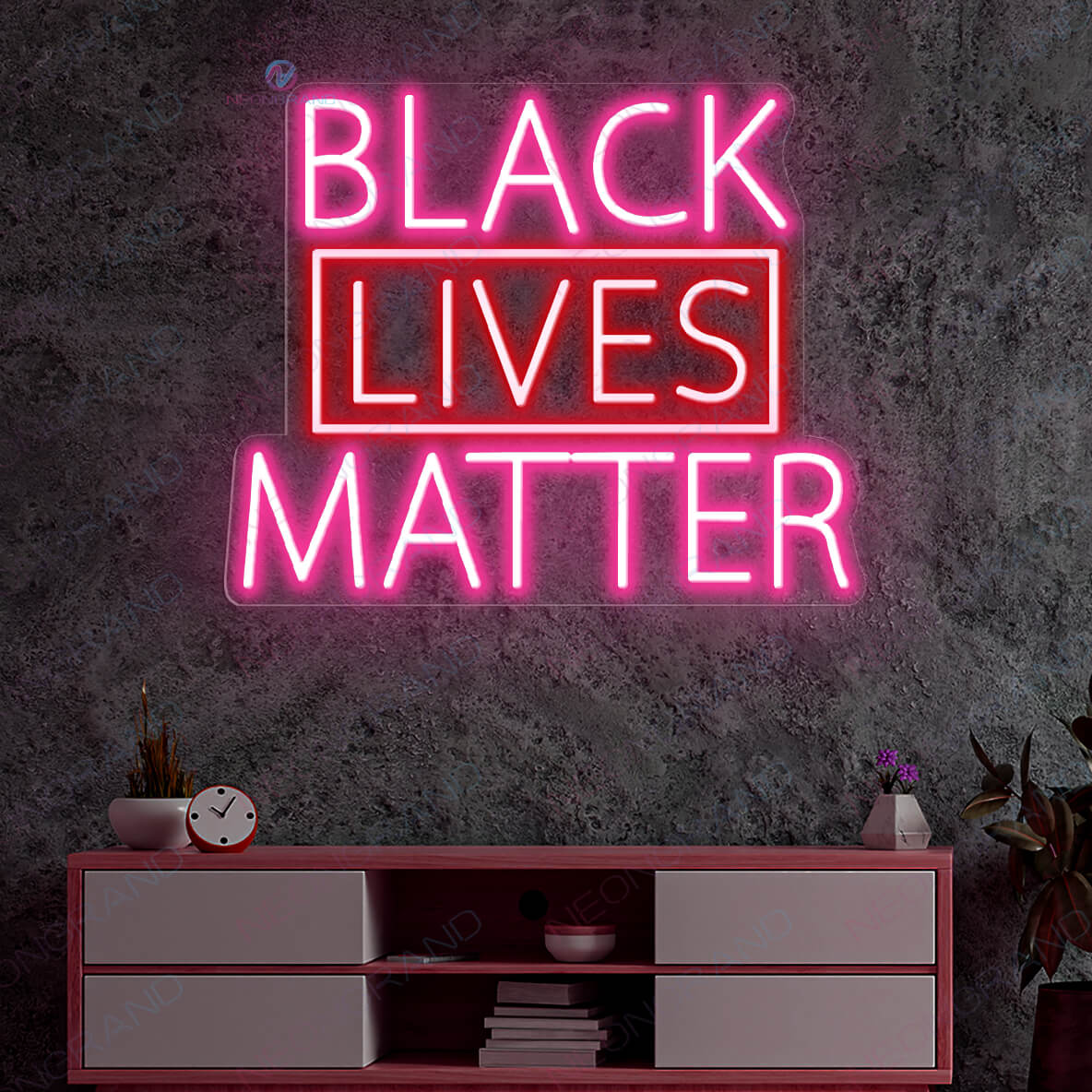 Black Lives Matter Neon Sign Light Up Led Sign pink1