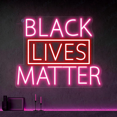 Black Lives Matter Neon Sign Light Up Led Sign pink