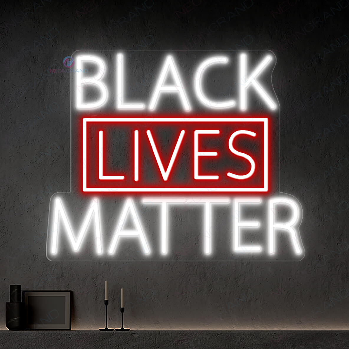 Black Lives Matter Neon Sign Light Up Led Sign white