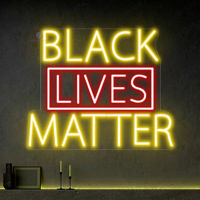 Black Lives Matter Neon Sign Light Up Led Sign yellow