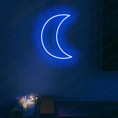 Blue Moon Neon Sign Led Light wm