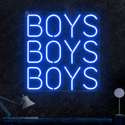 Boys Neon Sign Boys Boys Boys Led Light blue