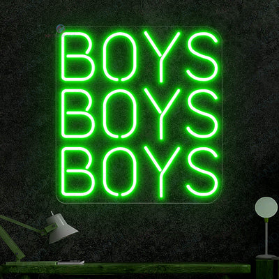 Boys Neon Sign Boys Boys Boys Led Light green