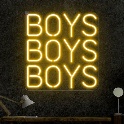 Boys Neon Sign Boys Boys Boys Led Light orange yellow