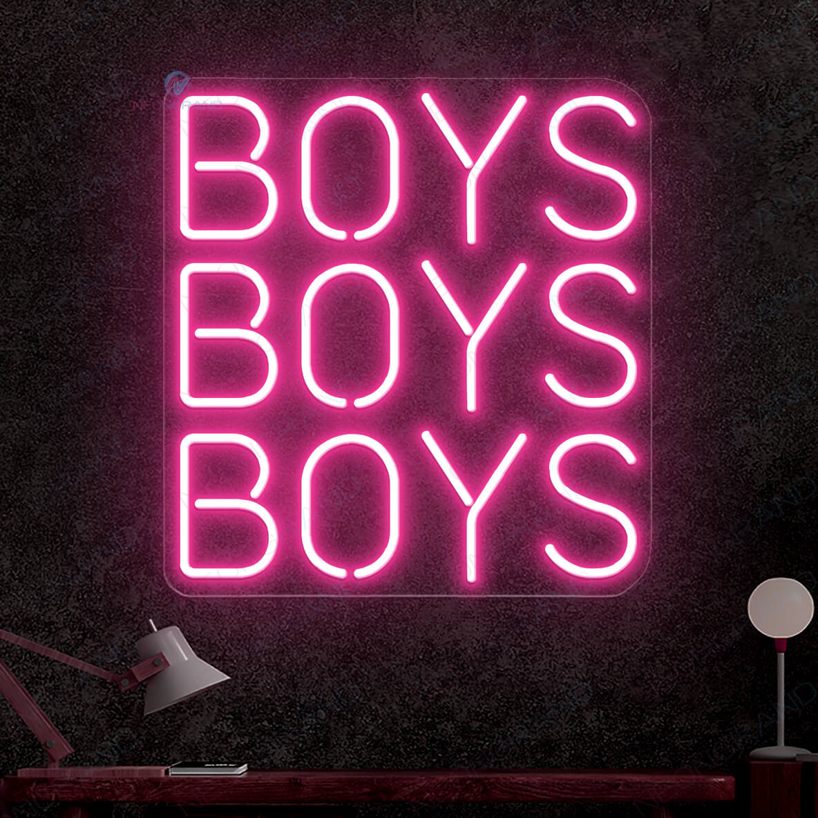 Boys Neon Sign Boys Boys Boys Led Light pink
