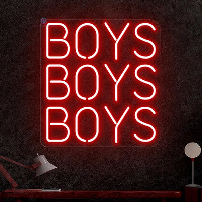 Boys Neon Sign Boys Boys Boys Led Light red