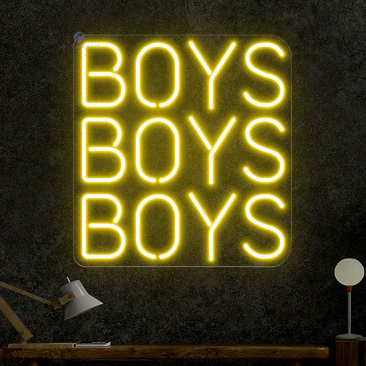 Boys Neon Sign Boys Boys Boys Led Light yellow