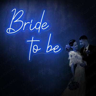Bride To Be Neon Sign Love Wedding Led Light Blue