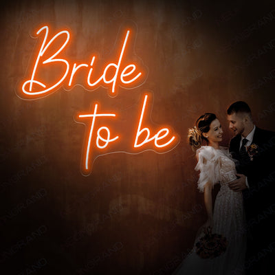 Bride To Be Neon Sign Love Wedding Led Light Orange