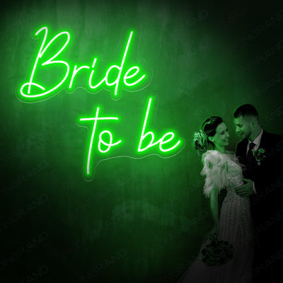 Bride To Be Neon Sign Love Wedding Led Light Green
