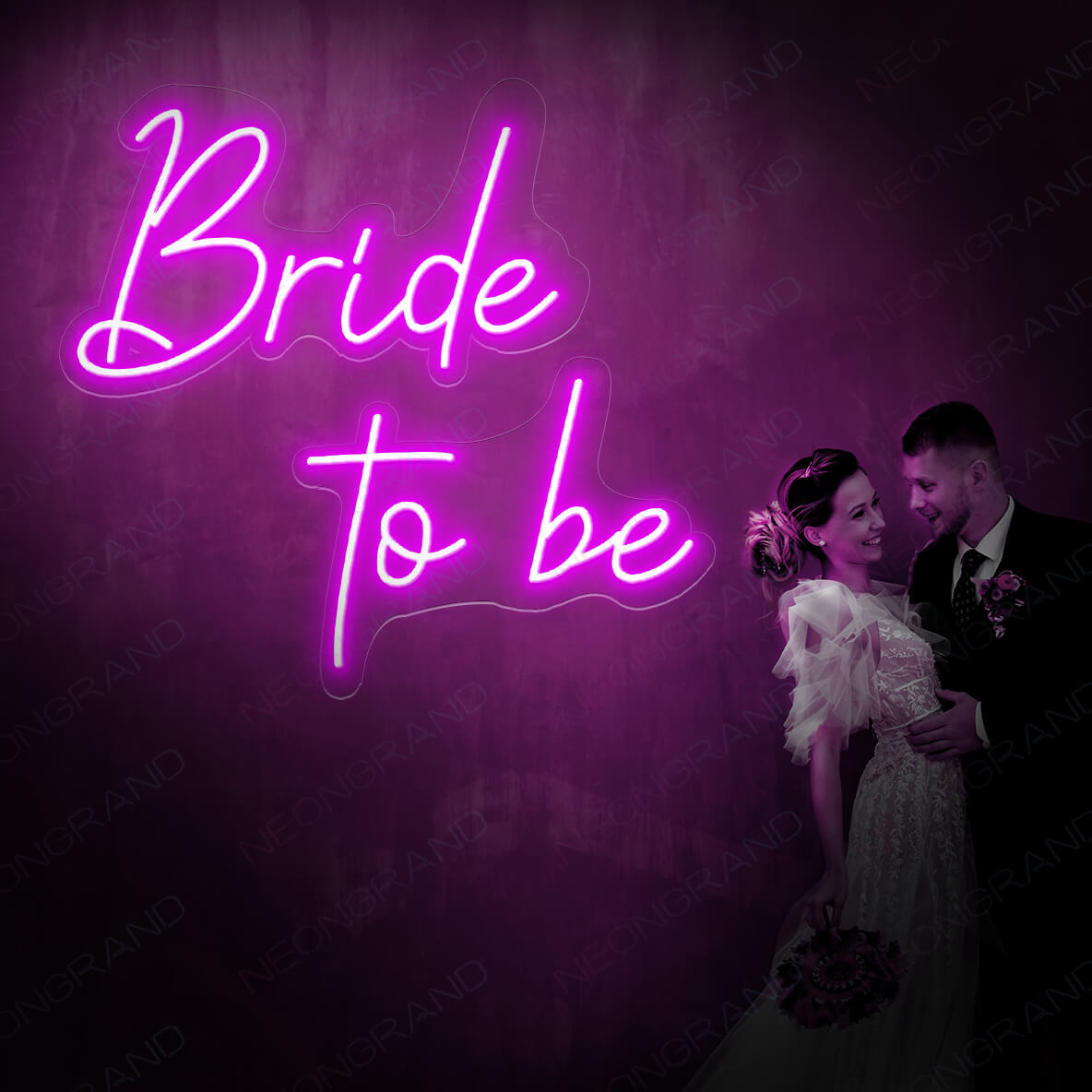 Bride To Be Neon Sign Love Wedding Led Light Purple