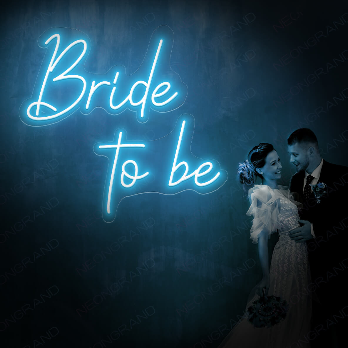Bride To Be Neon Sign Love Wedding Led Light Sky Blue