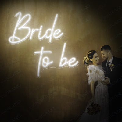 Bride To Be Neon Sign Love Wedding Led Light White