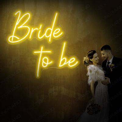 Bride To Be Neon Sign Love Wedding Led Light Yellow