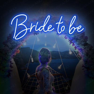 Bride To Be Neon Sign Wedding Led Light Blue