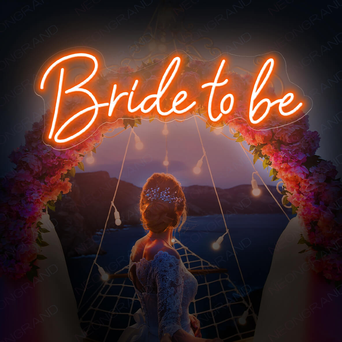 Bride To Be Neon Sign Wedding Led Light DarkOrange