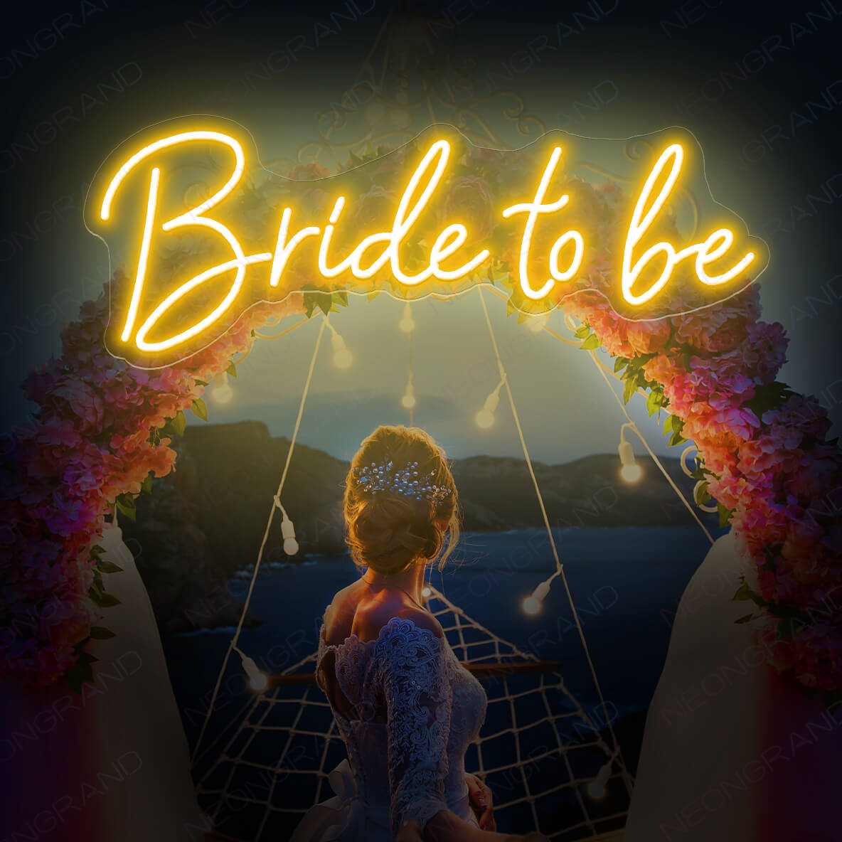 Bride To Be Neon Sign Wedding Led Light Orange