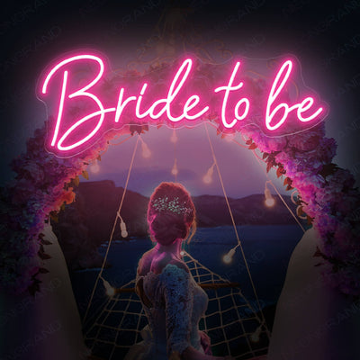 Bride To Be Neon Sign Wedding Led Light Pink