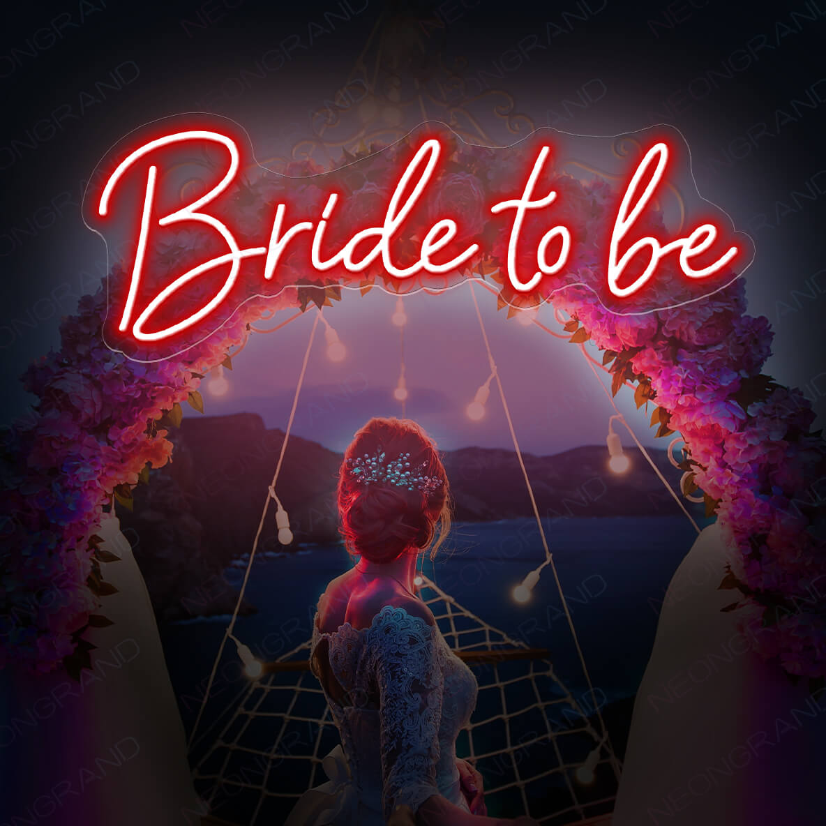 Bride To Be Neon Sign Wedding Led Light Red