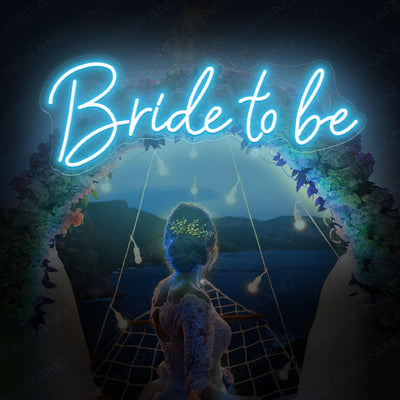 Bride To Be Neon Sign Wedding Led Light SkyBlue