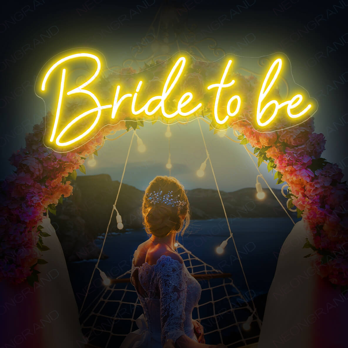 Bride To Be Neon Sign Wedding Led Light Yellow