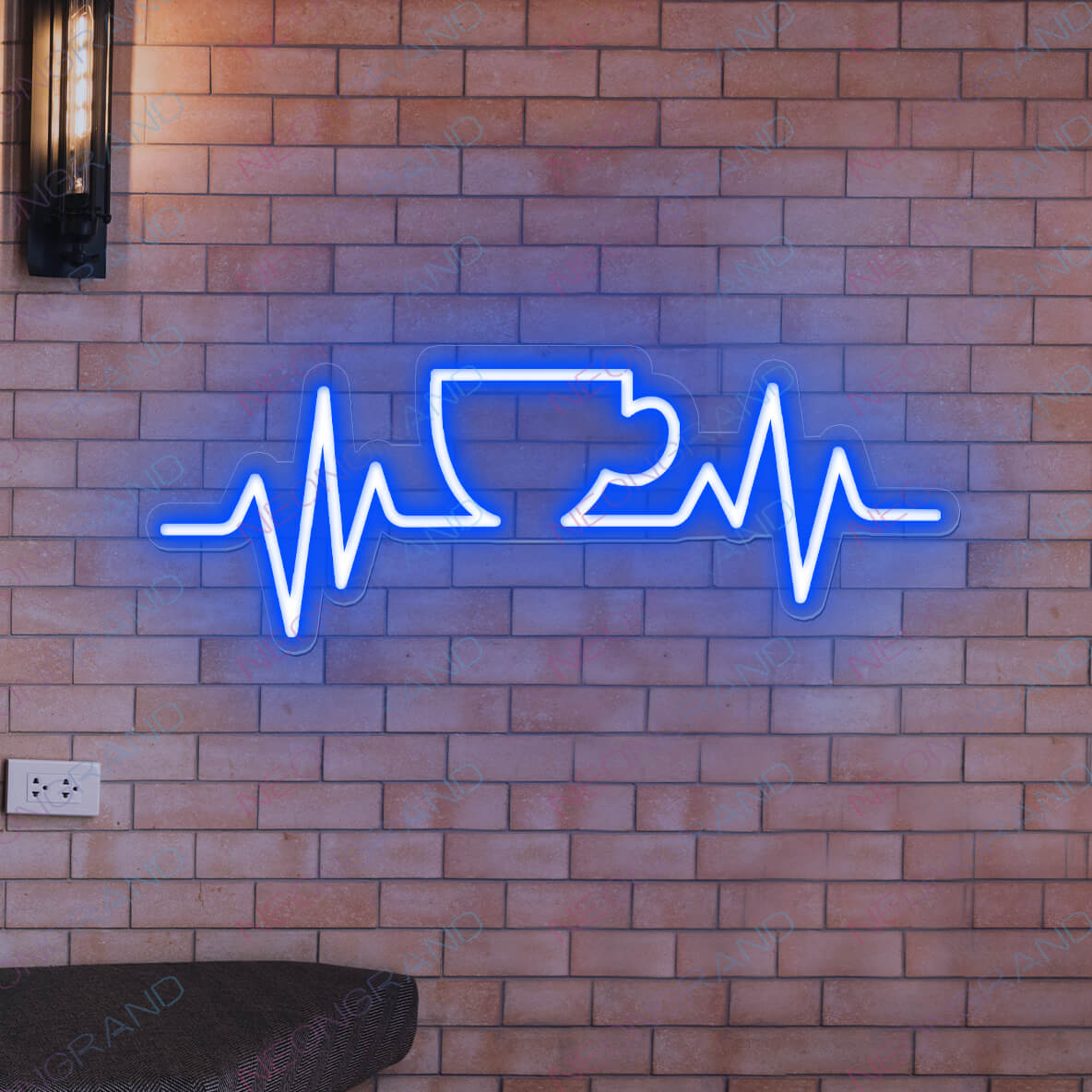 Cafe Neon Sign Light Up Coffee Led Sign Blue