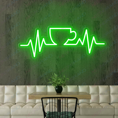Cafe Neon Sign Light Up Coffee Led Sign Green