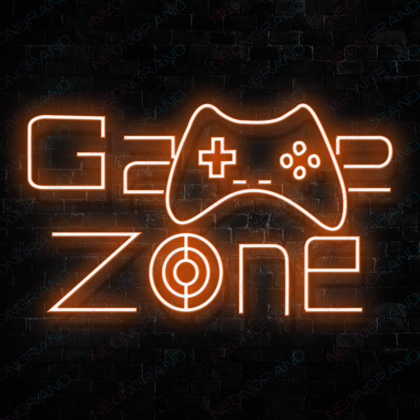 Game Zone Neon Game Room Sign DarkOrange