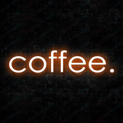 Coffee Neon Sign Led Light DarkOrange