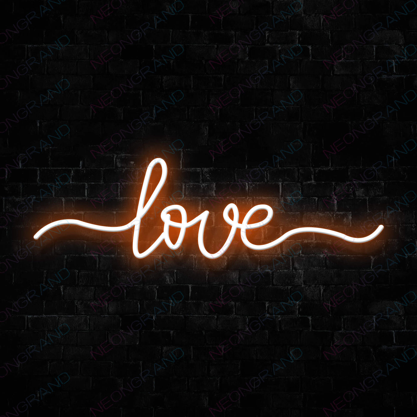 Love Neon Sign Led Light Orange