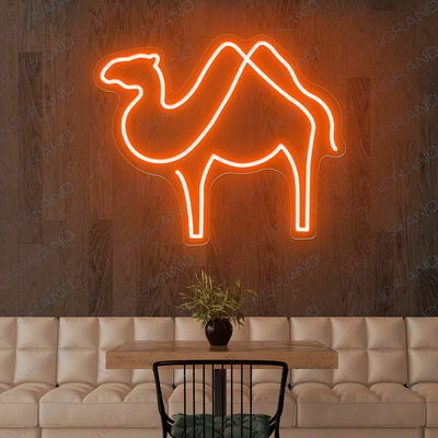 Camel Neon Sign Animal Led Light orange