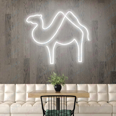 Camel Neon Sign Animal Led Light white