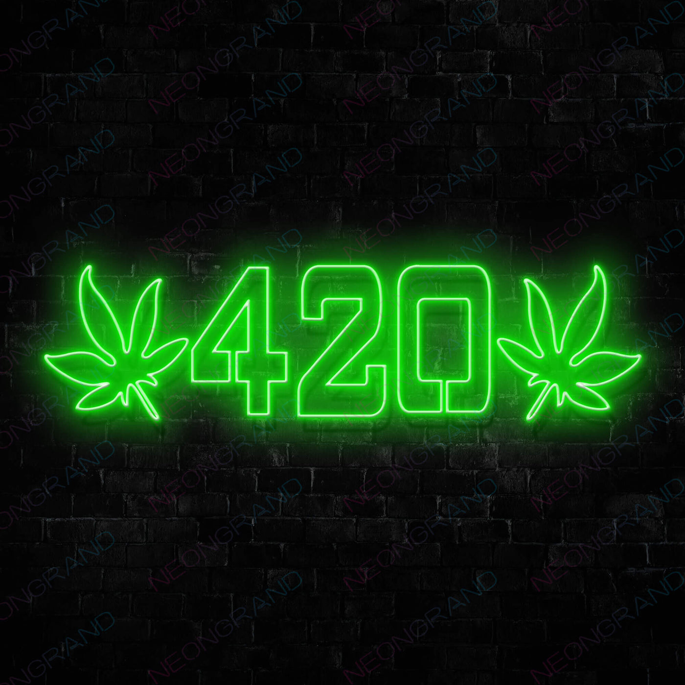 Cannabis 420 Weed Neon Sign Led Light green