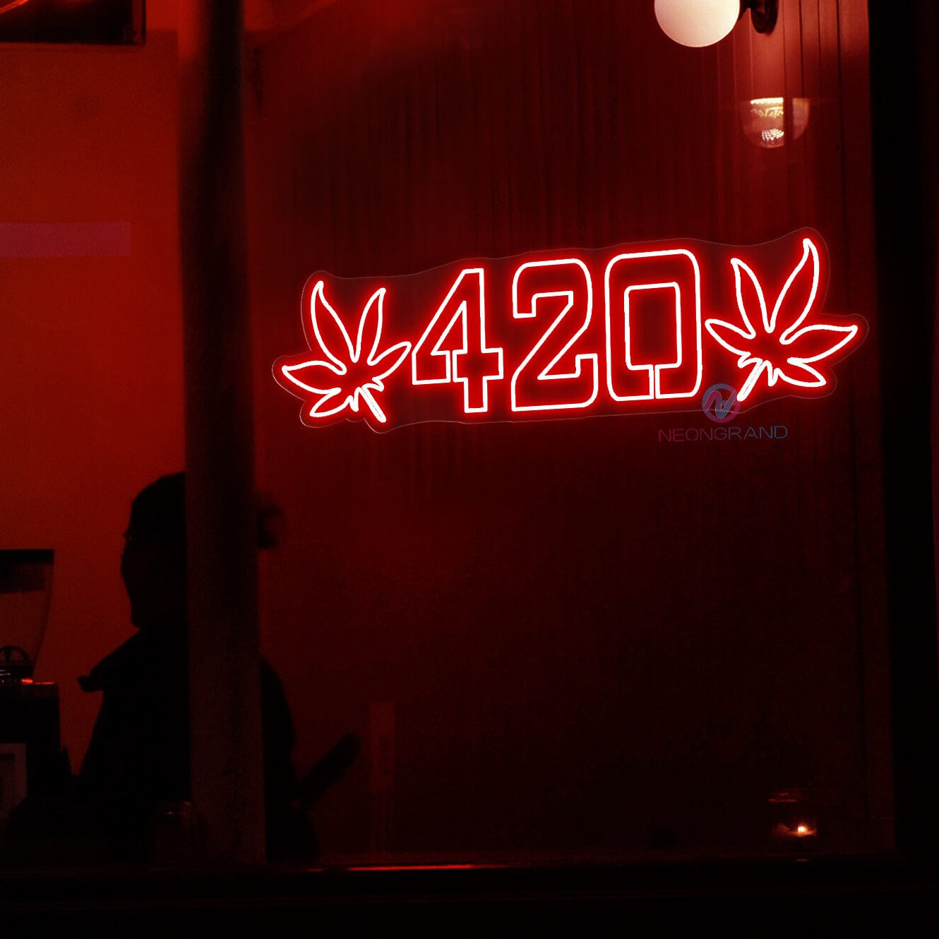 420 Neon Sign Cannabis Leaf Weed Led Light