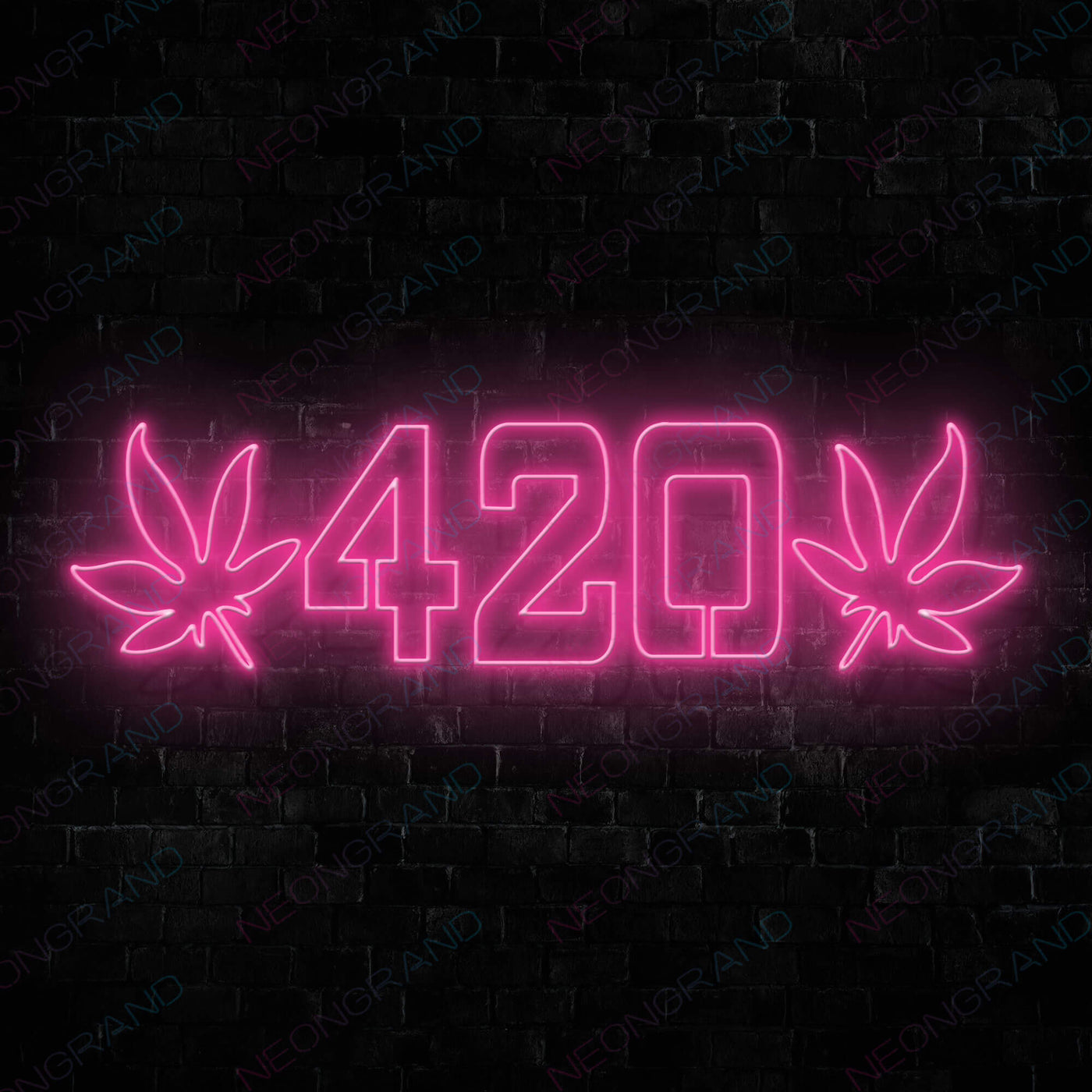 Cannabis 420 Weed Neon Sign Led Light pink