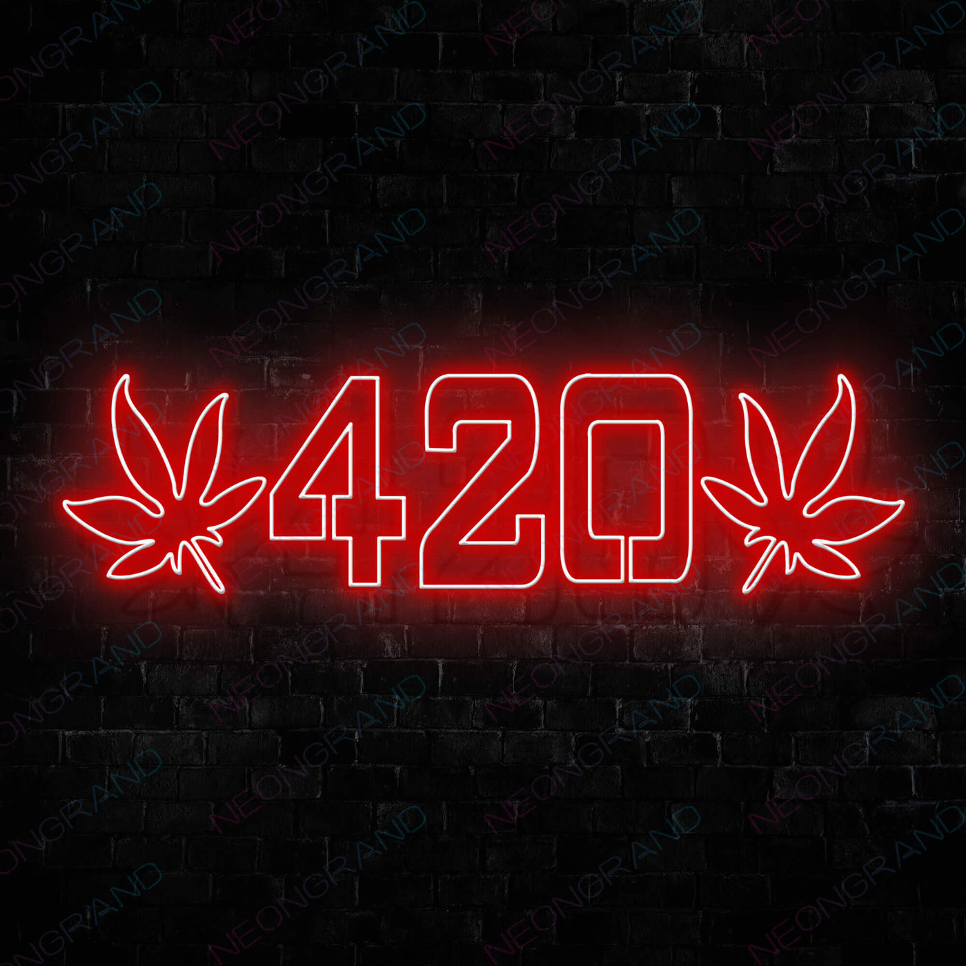 Cannabis 420 Weed Neon Sign Led Light red