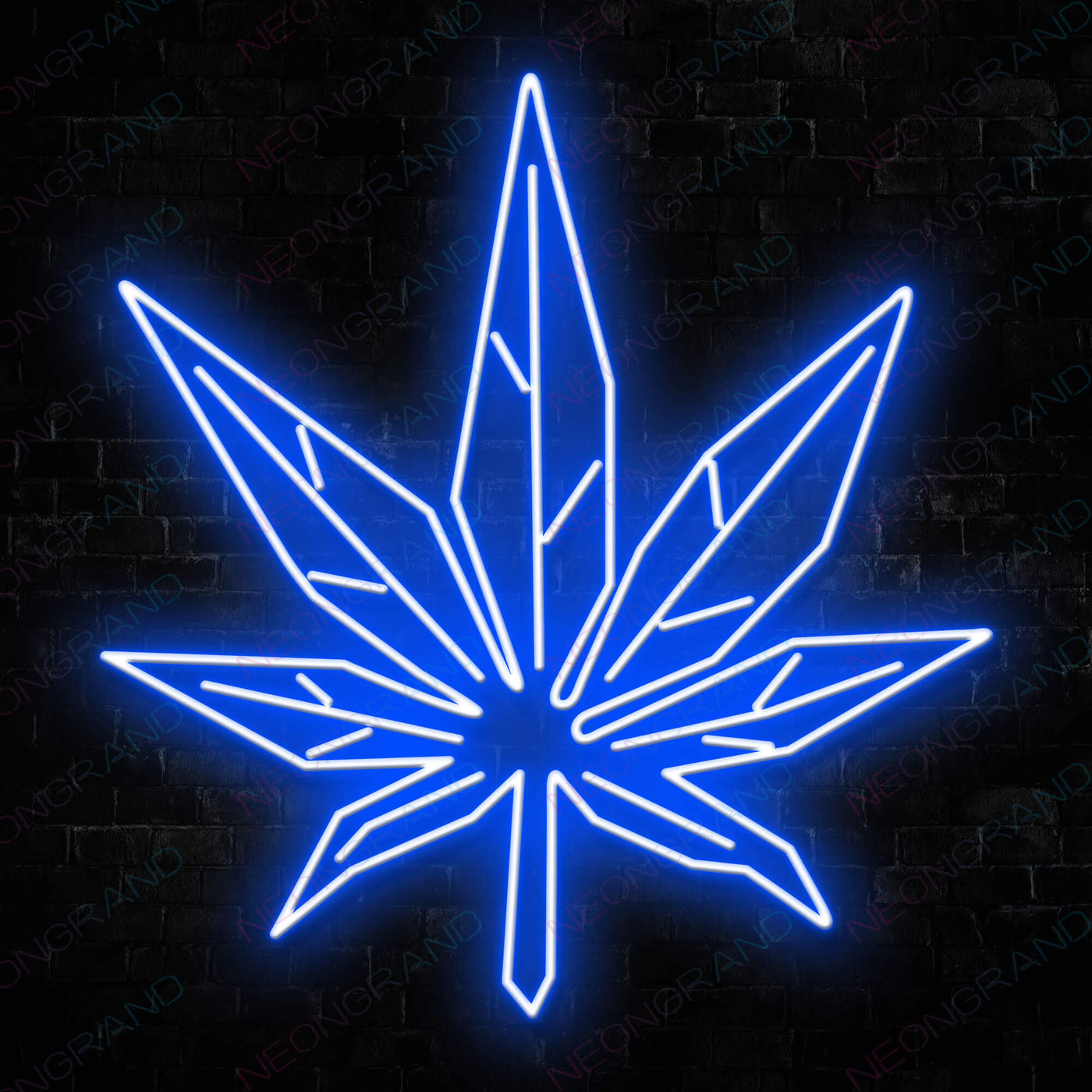 Cannabis Leaf Weed Neon Sign Led Light blue