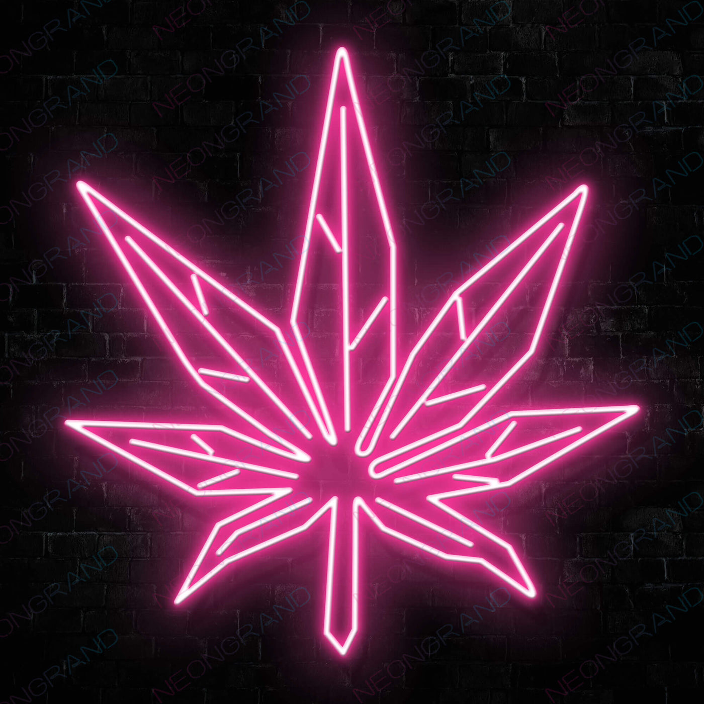Cannabis Leaf Weed Neon Sign Led Light pink