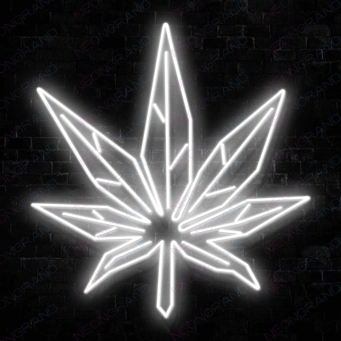 Cannabis Leaf Weed Neon Sign Led Light white