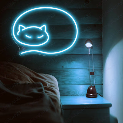 Cat Neon Light Animal Neon Sign Led Light SkyBlue