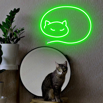Cat Neon Light Animal Neon Sign Led Light Green