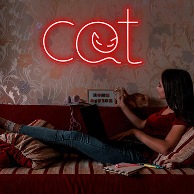 Cat Neon Sign Animal Neon Sign Led Light red